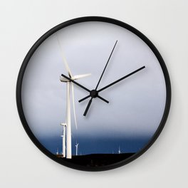 A wind farm off California Rt 12 near Rio Vista in Solano County California Wall Clock