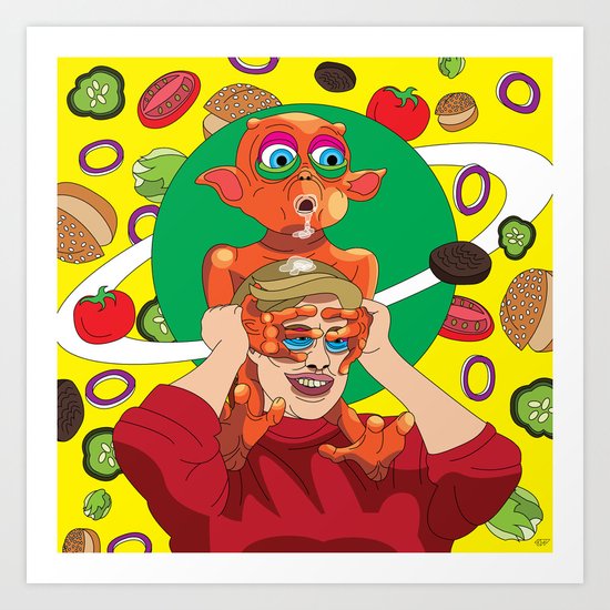 Mysterious Alien Creature. Art Print