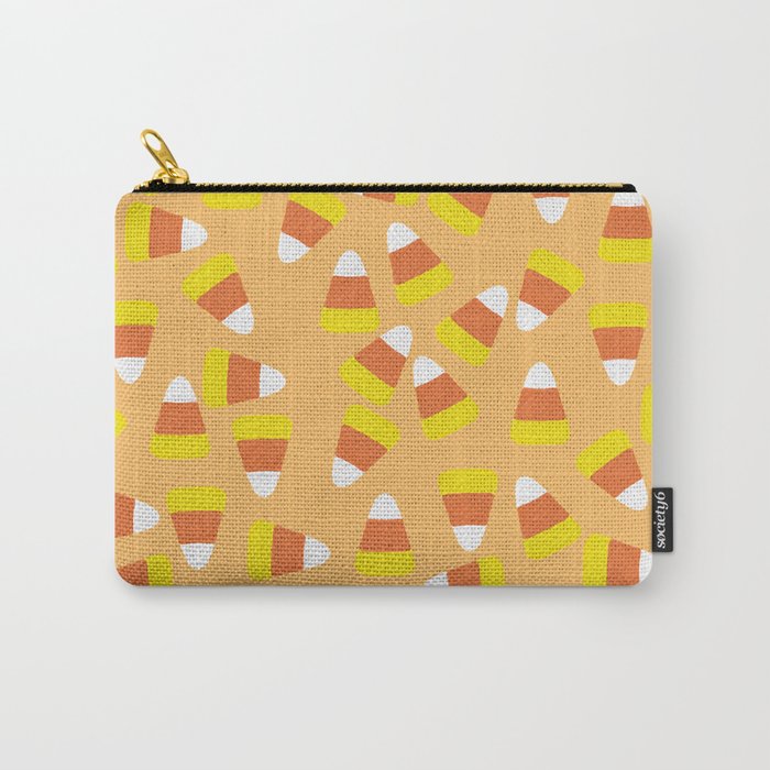 Candy Corn Jumble (light orange background) Carry-All Pouch
