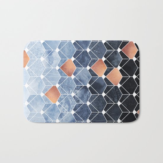 Copper Diamonds Bath Mat