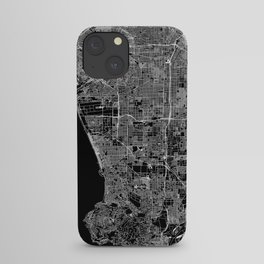 Los Angeles Black Map iPhone Case