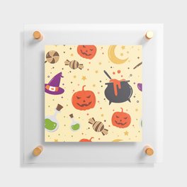 Halloween Pattern Background Floating Acrylic Print