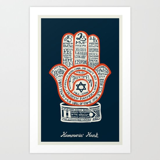 Hammerin' Hank Art Print