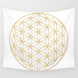 Flower Of Life, Mother Of The Tree Of Life And The Metatron's Cube Wall Tapestry