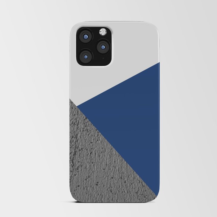 CONCRETE SERIES Classic blue trichromatic geometric collage iPhone Card Case