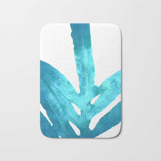 Ocean Blue Fern Bath Mat