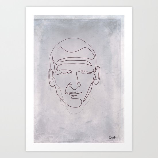 One line Doctor Who (Christopher Eccleston) Art Print