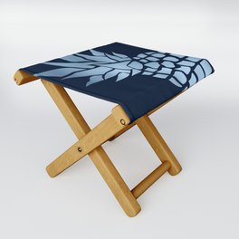 Big Pineapple in Blue and Navy Folding Stool