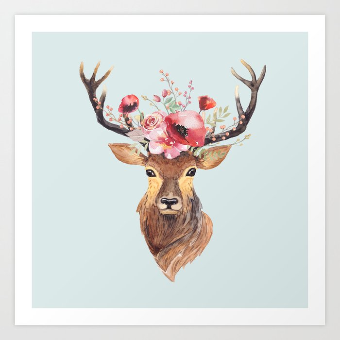Bohemian Deer 2 Art Print