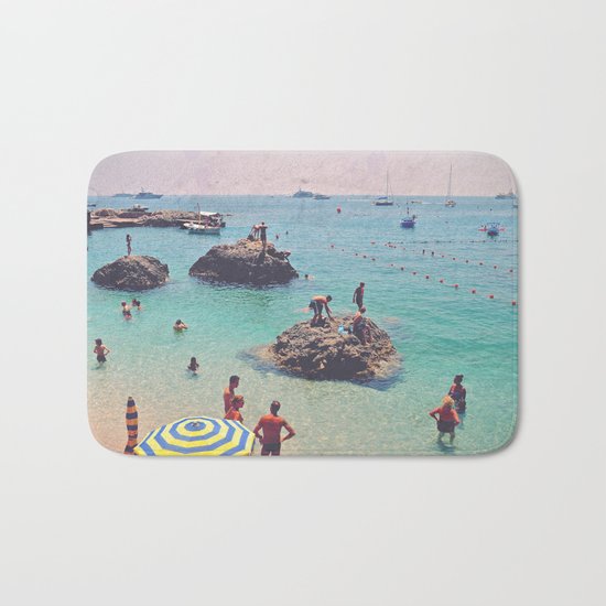 Let's Jump Off The Rocks Bath Mat
