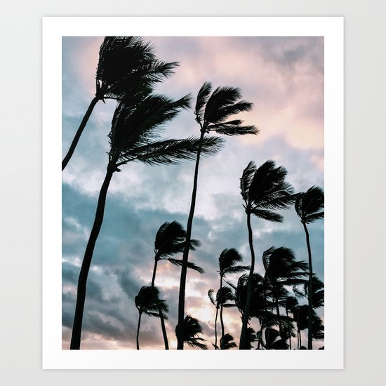 Palm trees, Bavaro beach Art Print
