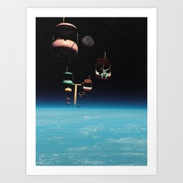 The Best View In The World - Space Aesthetic, Retro Futurism, Sci Fi Art Print