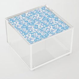 Blue and Pink Retro Toilet Paper Print Paper Acrylic Box