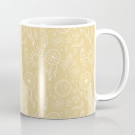 Tan And White Hand Drawn Boho Pattern Mug