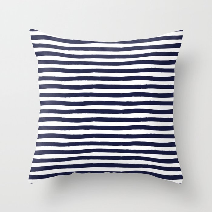 Navy and white clearance striped throw pillows