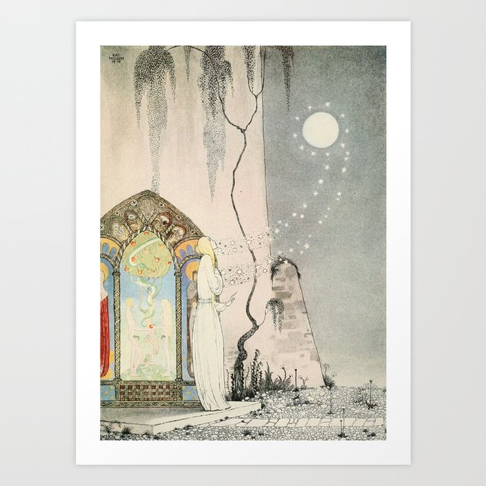 Art by Kay Nielsen from "East of the Sun and West of the Moon" (1914) Art Print
