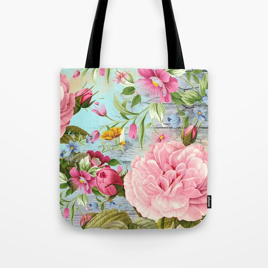 Vintage Flowers #6 Tote Bag