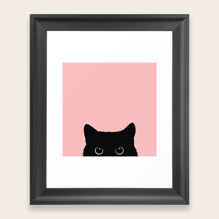 Black Cat Framed Art Print by 