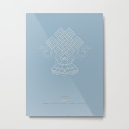 Shrivatsa – Endless Knot Metal Print | Ashtamangala, India, Illustration, Graphicdesign, Blue, Prayer, Knot, Eternety, Vector, Shrivatsa 