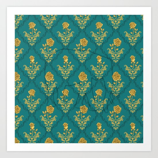 Damask Rose Art Print