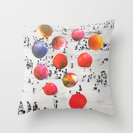 BEACH BALLS Throw Pillow