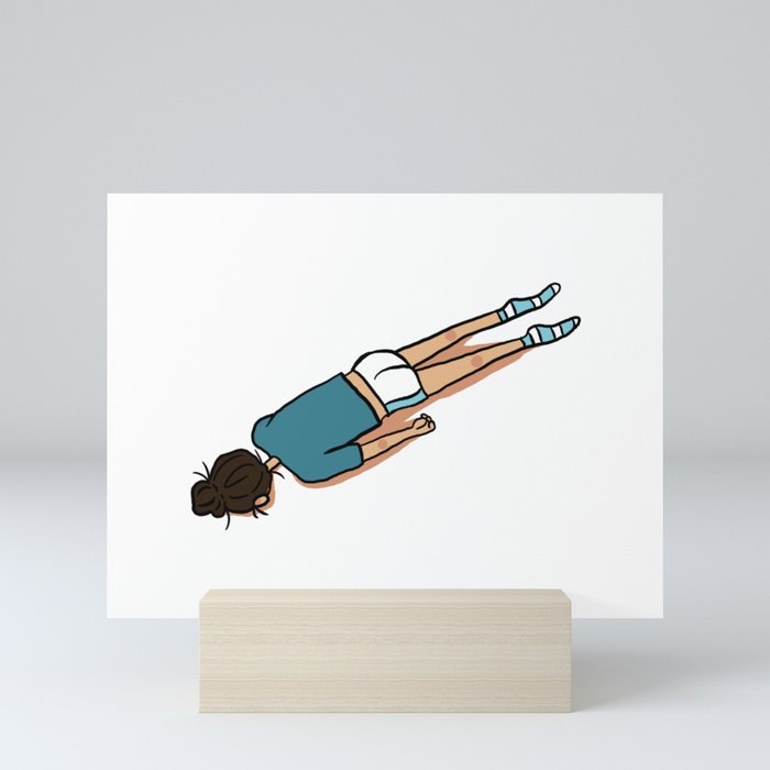 Lying Down Girl Mini Art Print