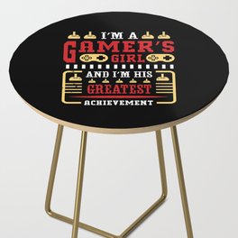 Funny Gamer Girlfriend Quote Side Table
