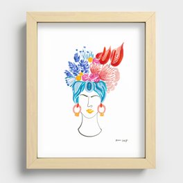Flowers in Her Hair 2 Recessed Framed Print