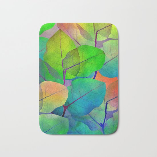 Translucent Leaves Bath Mat