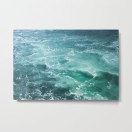 Sea Waves | Seascape Photography | Water | Ocean | Beach | Aerial Photography Metal Print