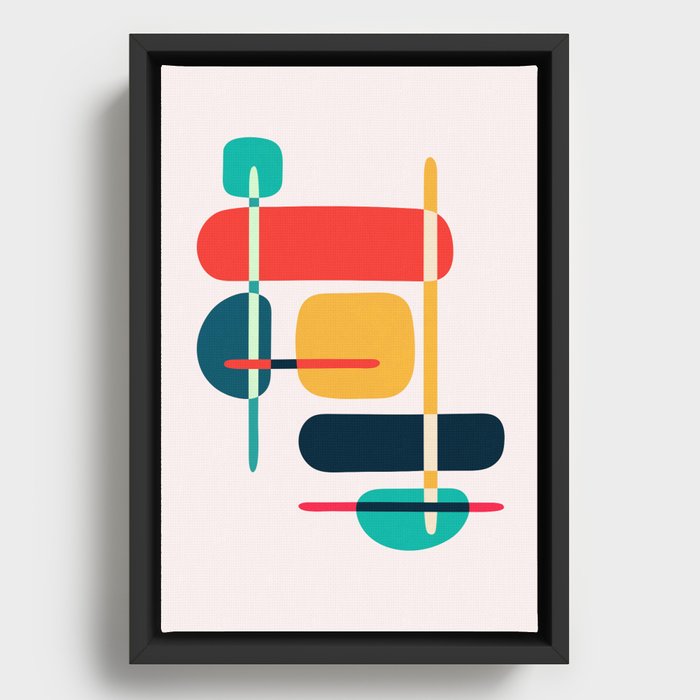 Minimalist Abstract Shapes IV Framed Canvas