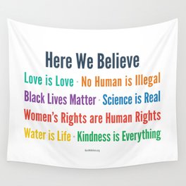 Here We Believe Wall Tapestry