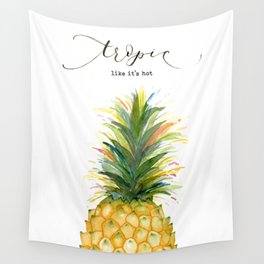 Tropic Like it's Hot Pineapple Wall Tapestry