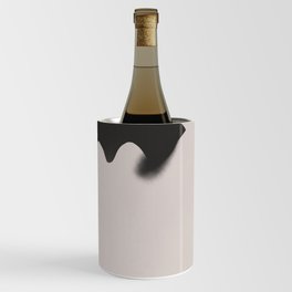 Black over white abstract minimalism Wine Chiller