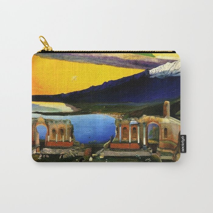 Sicily, Ruins of the Greek Theater at Taormina by Csontvary Kosztka Tivadar Carry-All Pouch