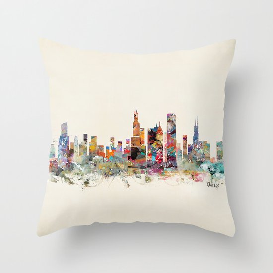 Chicago city Throw Pillow