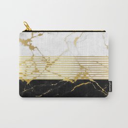 Black and white marble Carry-All Pouch