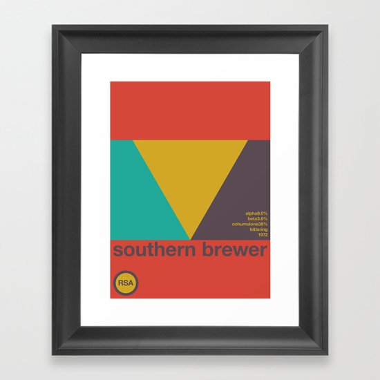 southern brewer single hop Framed Art Print