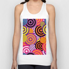 Abstract Colorful Circles Fashion Unisex Tank Top
