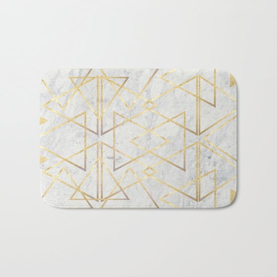 wire gOld triangle Bath Mat