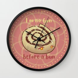 Desserts - Cinnamon bun Pun Wall Clock