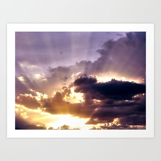Suns Rays Art Print