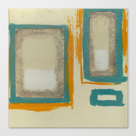 Soft And Bold Rothko Inspired - Modern Art - Teal Blue Orange Beige Canvas Print