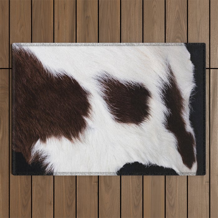 Cowhide Tuffs (Smooth Faux Print) Outdoor Rug