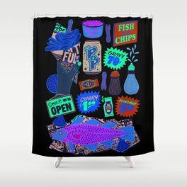 Fish and Chips Shower Curtain