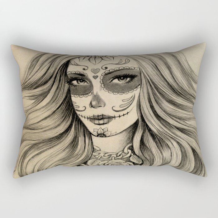 Sugar Skull Rectangular Pillow