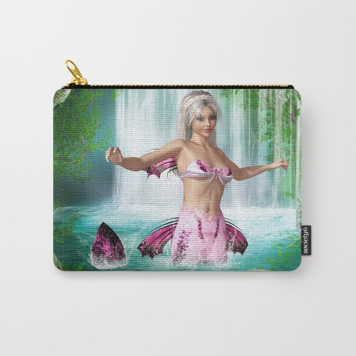 Pink Mermaid Carry-All Pouch
