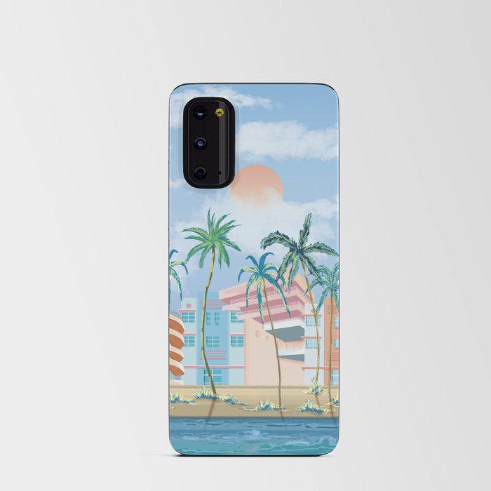 Miami retro Beach Art Deco Android Card Case