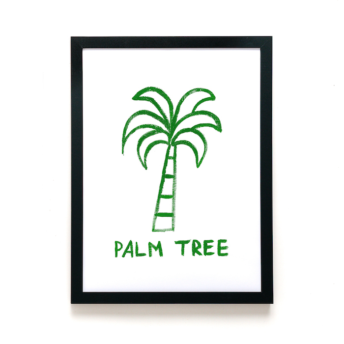 Palm Tree Green Limited Edition Framed Poster by Tiger Spirit