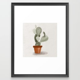 Watercolor Cactus Framed Art Print